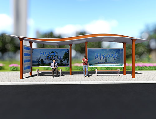 龍頭鳳尾，筆走龍蛇！蘊(yùn)含書法的現(xiàn)代風(fēng)格城市公交站臺(tái)